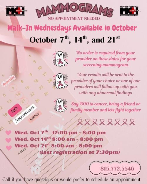 Walk-IN Wednesdays Mammos